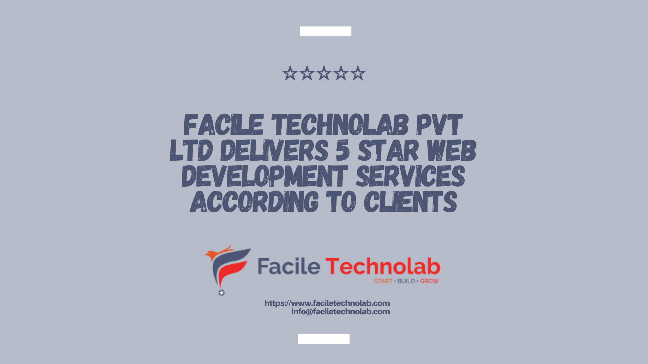 Facile Technolab Pvt Ltd Delivers 5 Star Web Development Services According to Clients