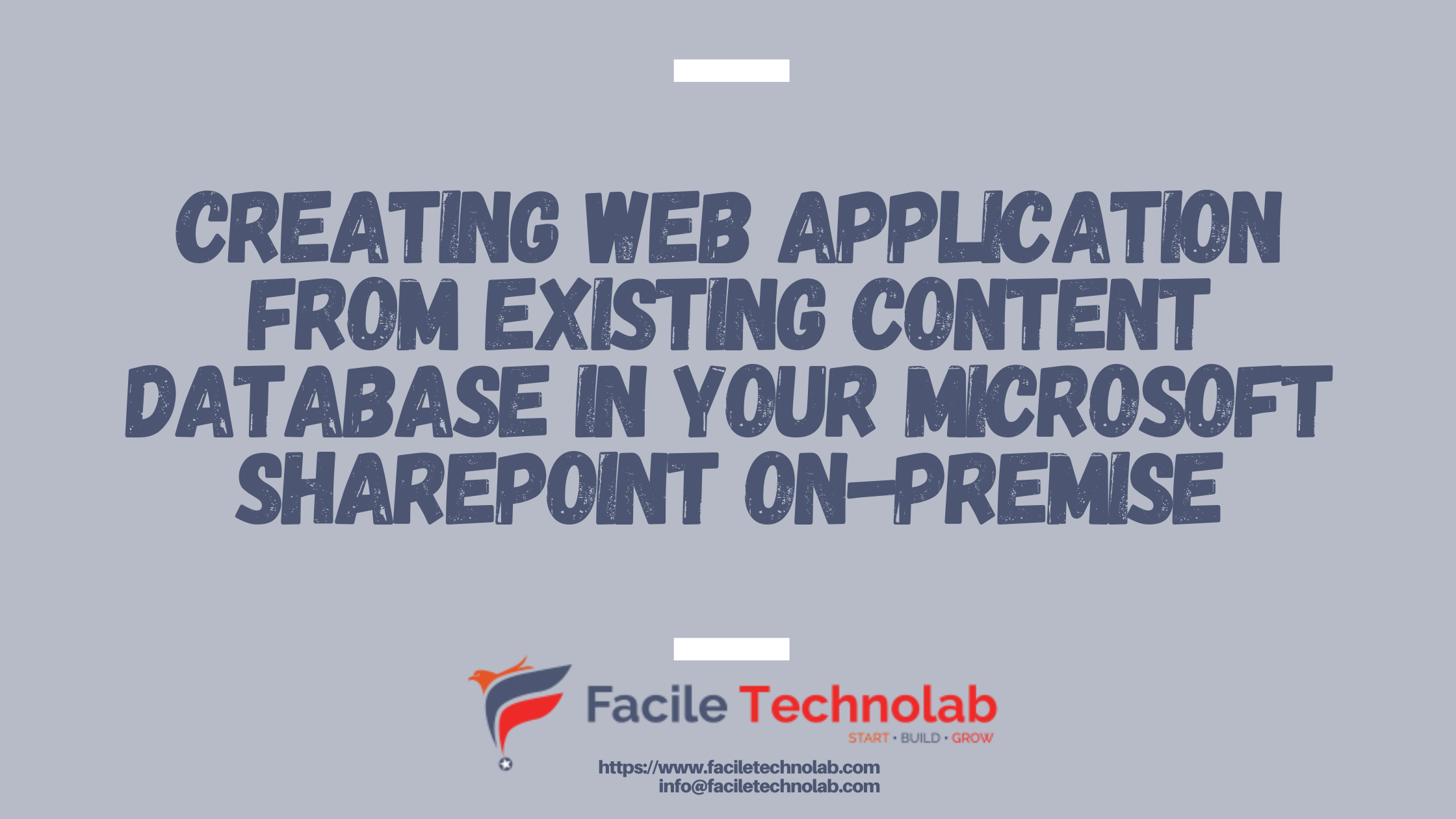 Creating Web Application from Existing Content database in your Microsoft SharePoint On-premise